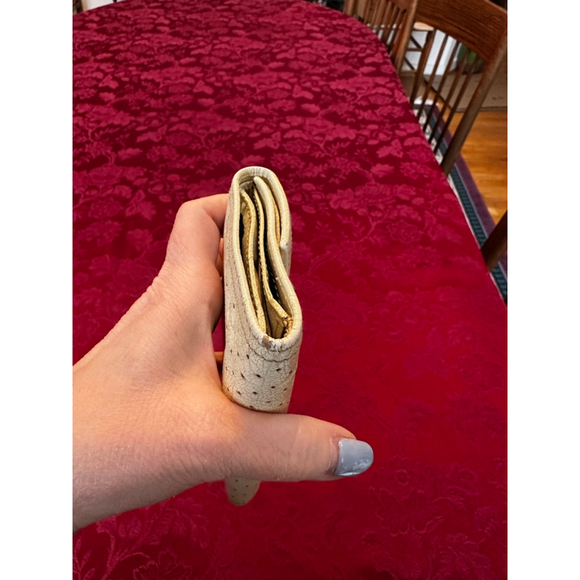 Prada Off-White Perforated Leather Compact Snap Wallet - Picture 12 of 13